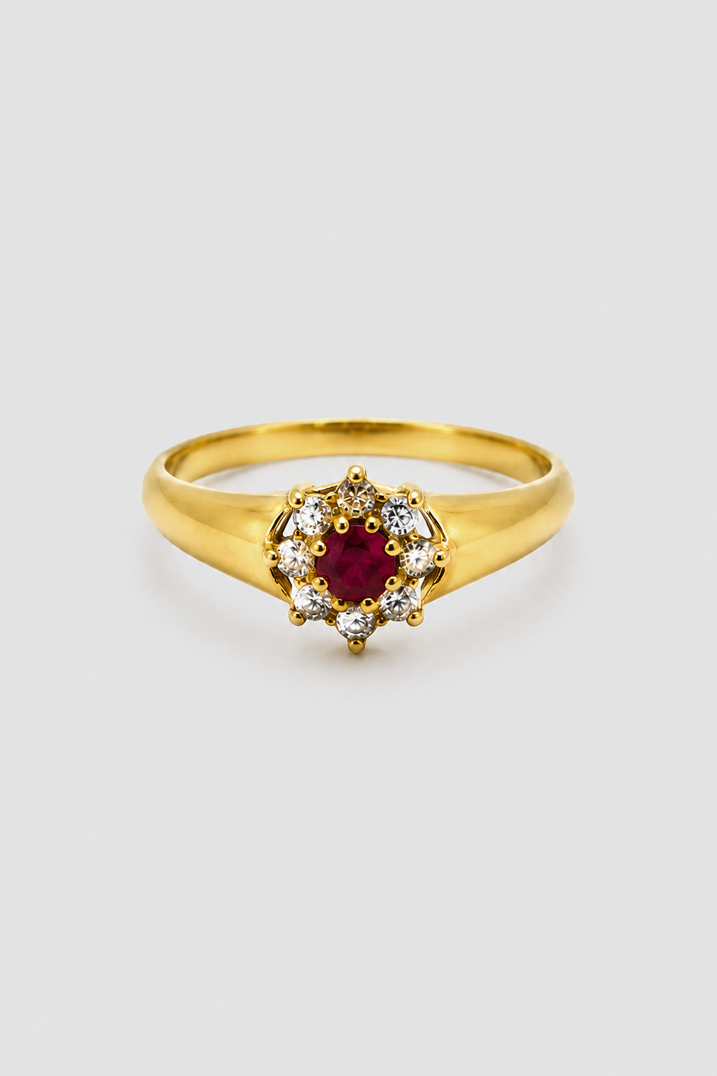 Anel com Zirconia Central de Flor